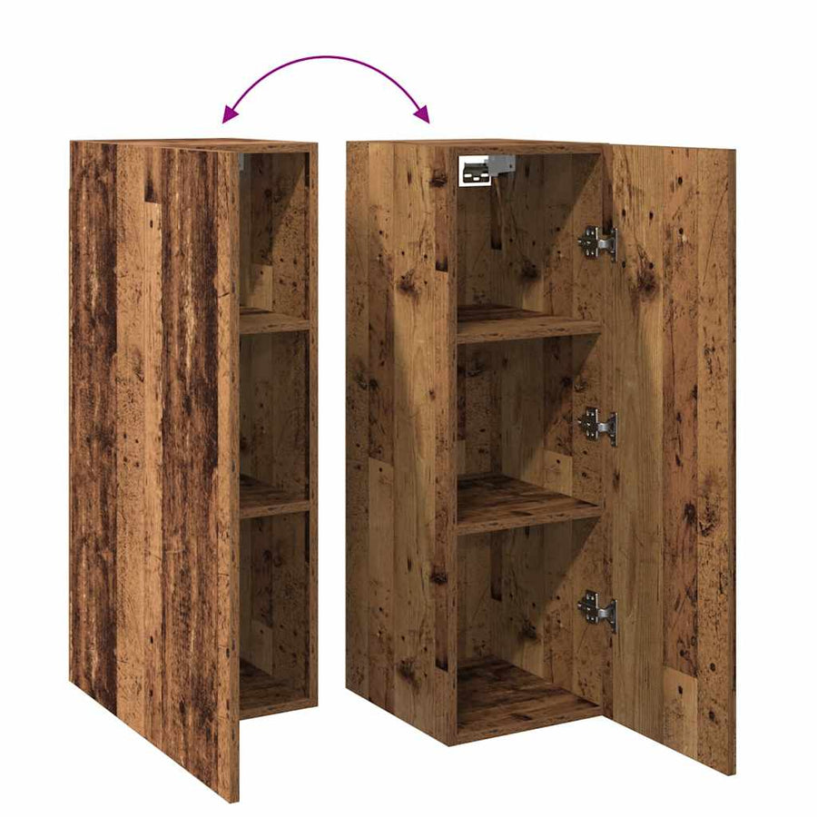 Tv-meubel 30,5x30x90 cm bewerkt hout oud houtkleurig