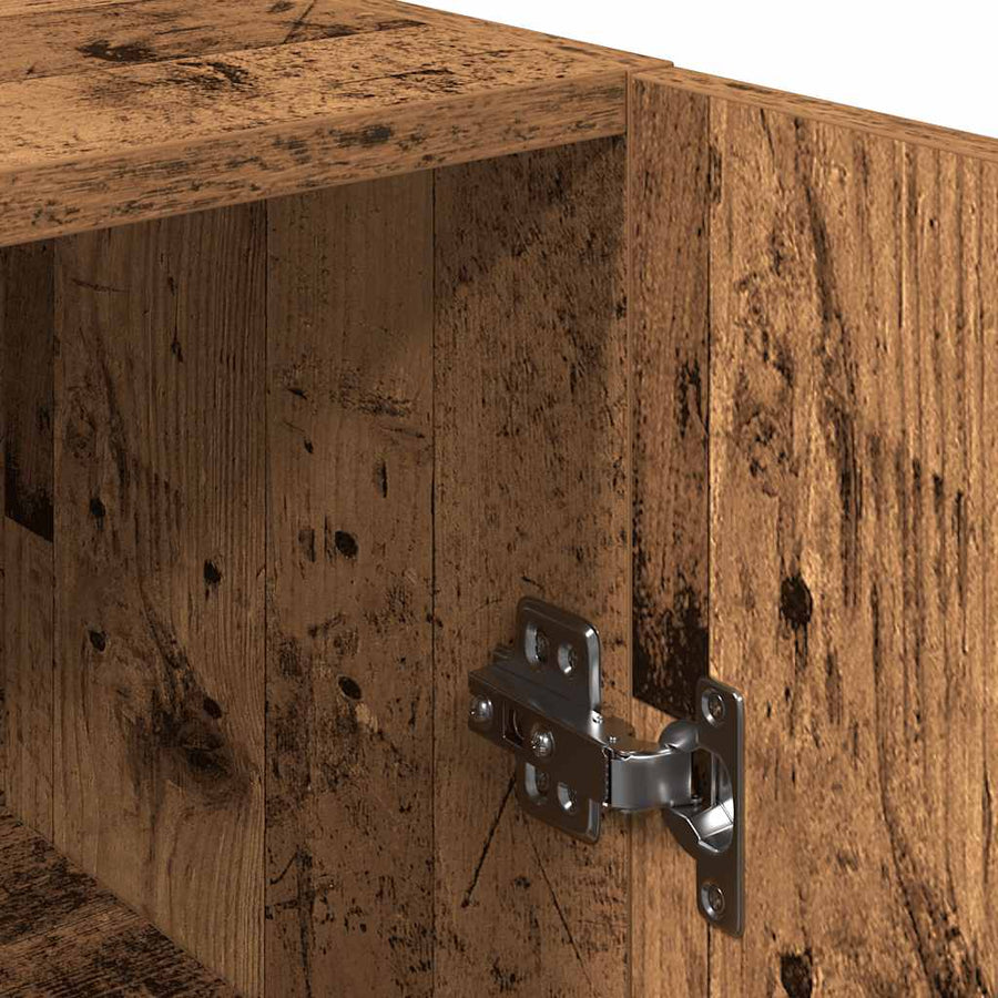 Tv-meubel 30,5x30x90 cm bewerkt hout oud houtkleurig