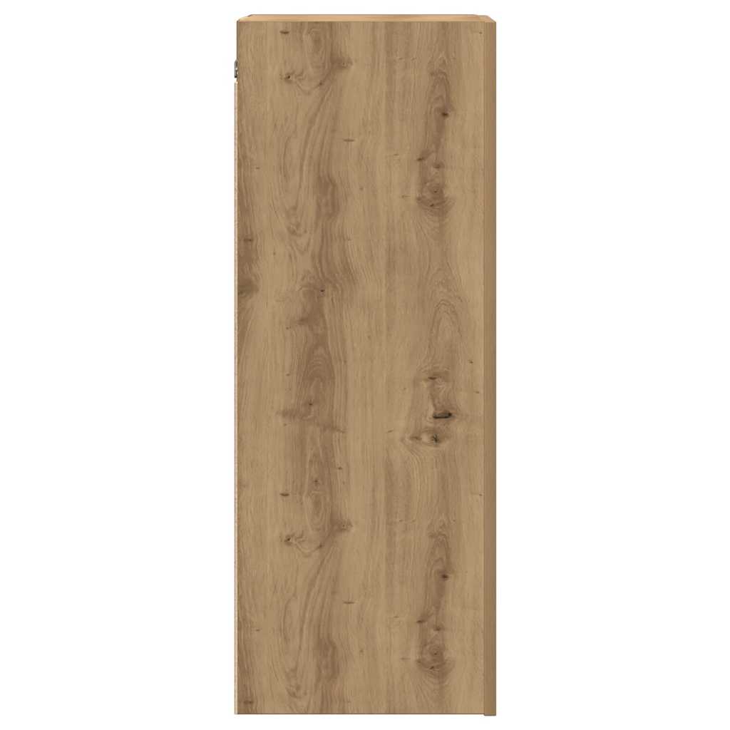 Tv-meubel 30,5x30x90 cm bewerkt hout artisanaal eikenkleurig