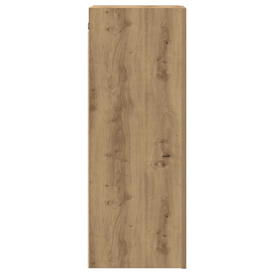 Tv-meubel 30,5x30x90 cm bewerkt hout artisanaal eikenkleurig
