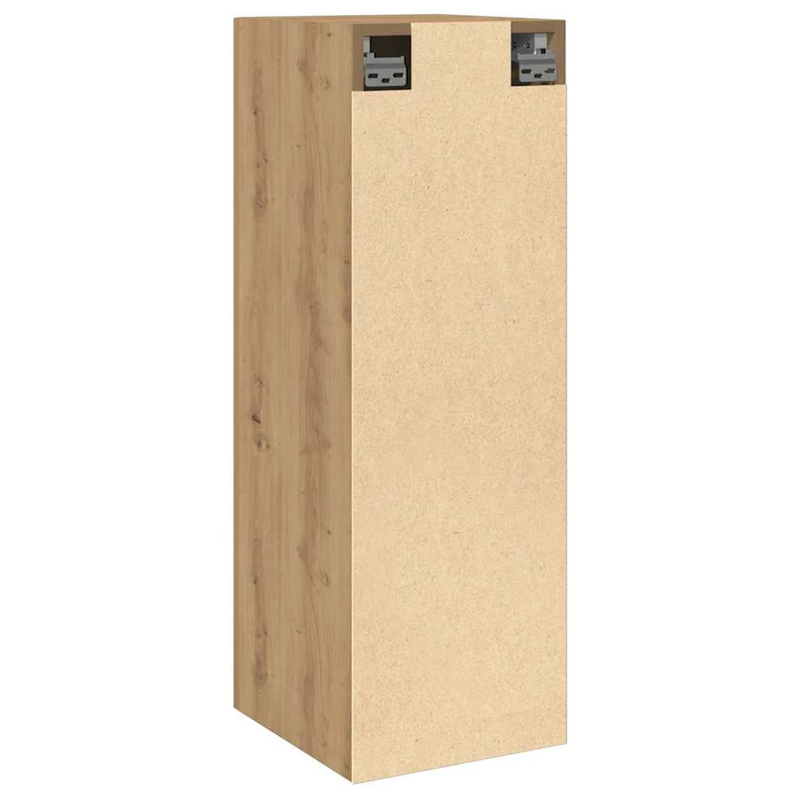 Tv-meubel 30,5x30x90 cm bewerkt hout artisanaal eikenkleurig