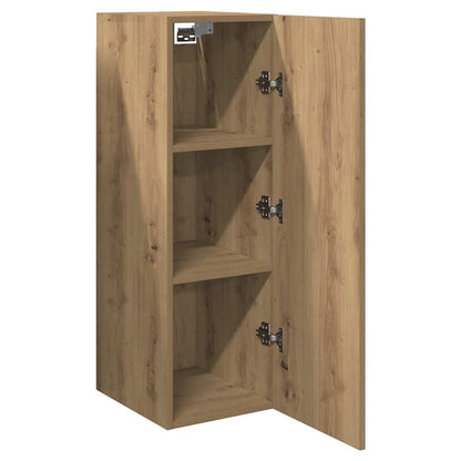 Tv-meubel 30,5x30x90 cm bewerkt hout artisanaal eikenkleurig
