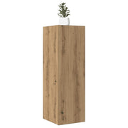 Tv-meubel 30,5x30x90 cm bewerkt hout eiken (2 stuks)