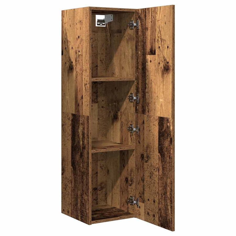 Tv-meubel 30,5x30x110 cm bewerkt hout oud houtkleurig
