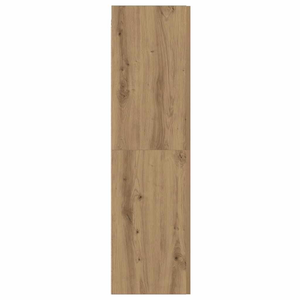 Tv-meubel 30,5x30x110 cm bewerkt hout artisanaal eikenkleur