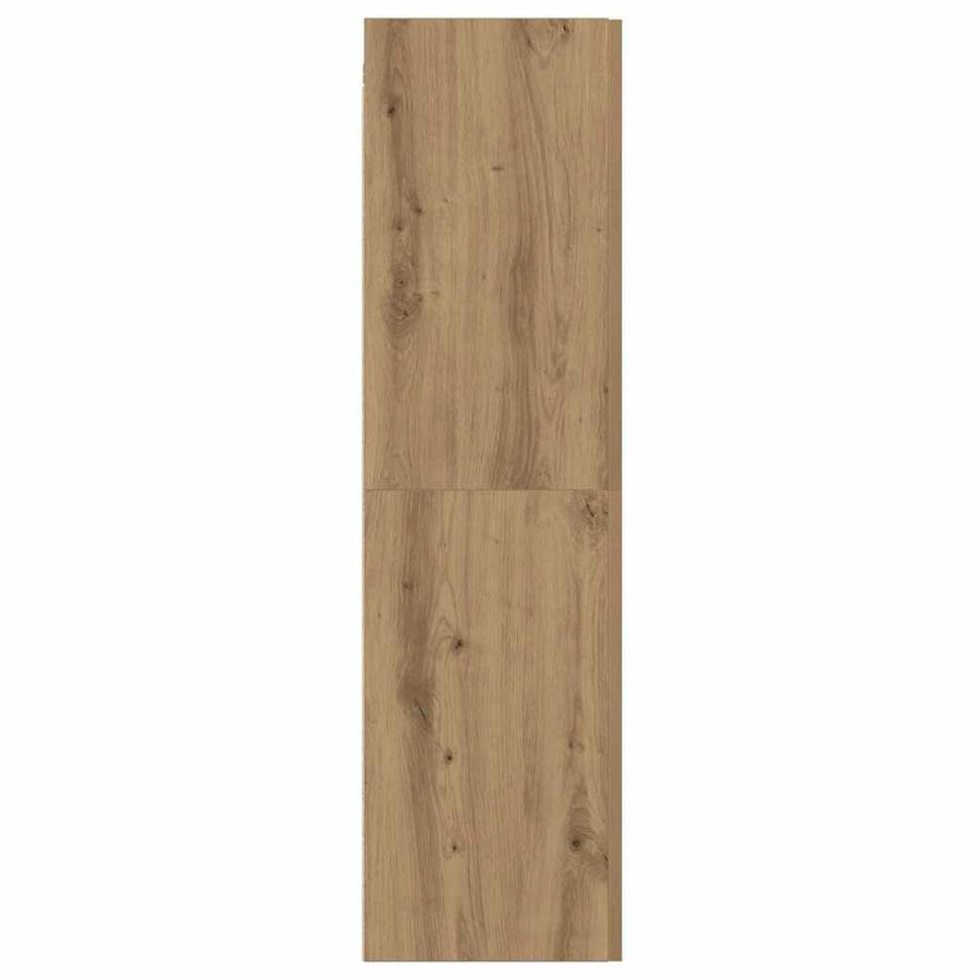 Tv-meubel 30,5x30x110 cm bewerkt hout artisanaal eikenkleur