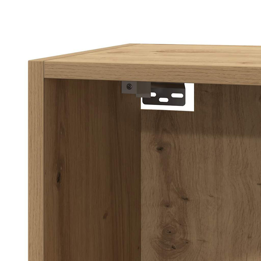 Tv-meubel 30,5x30x110 cm bewerkt hout artisanaal eikenkleur