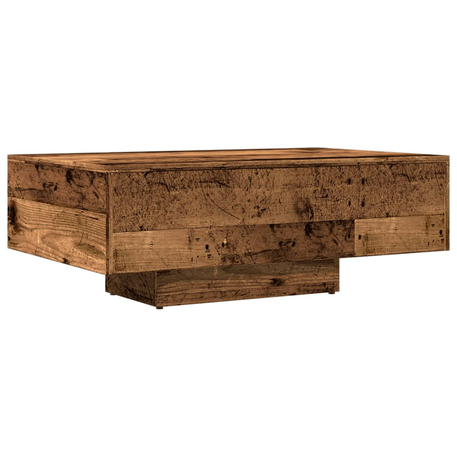 Salontafel 85x55x31 cm bewerkt hout oud houtkleurig
