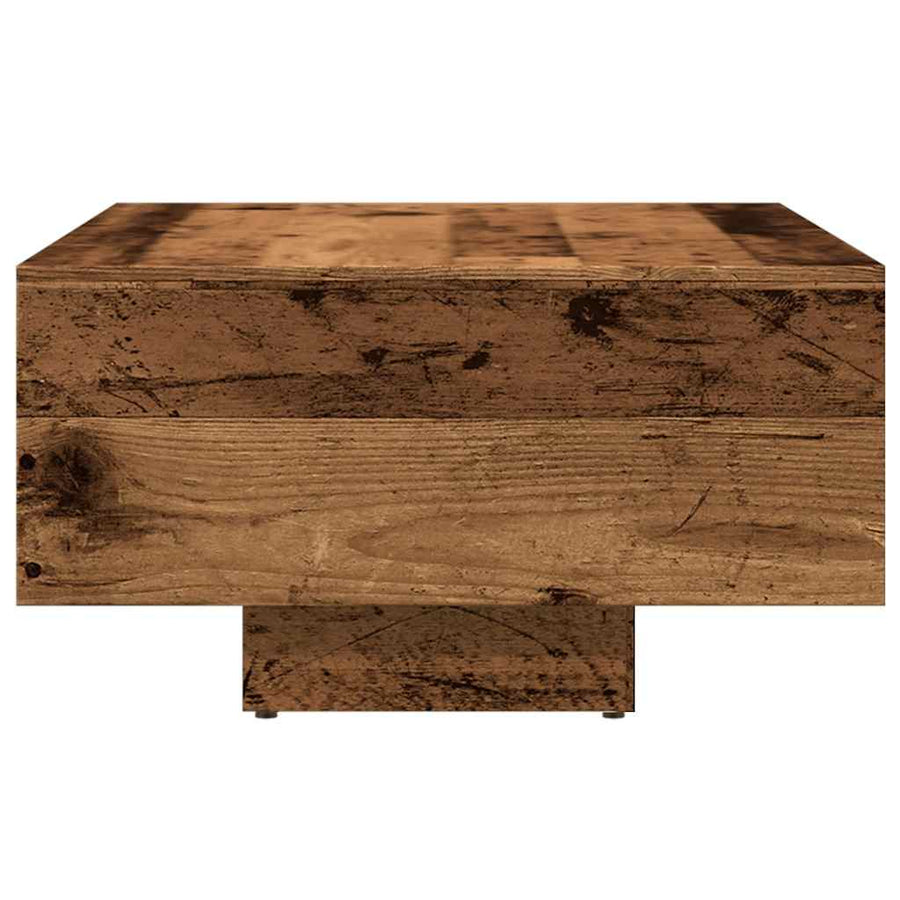 Salontafel 85x55x31 cm bewerkt hout oud houtkleurig