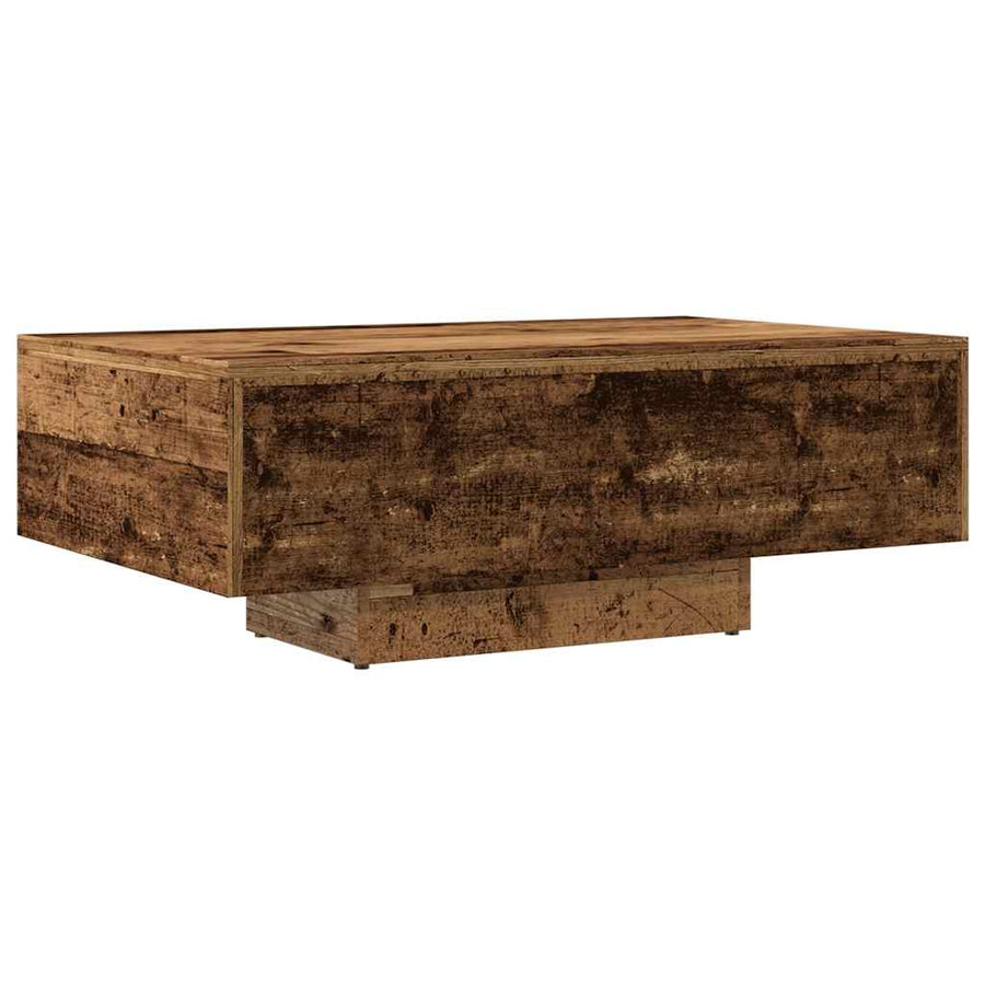 Salontafel 85x55x31 cm bewerkt hout oud houtkleurig