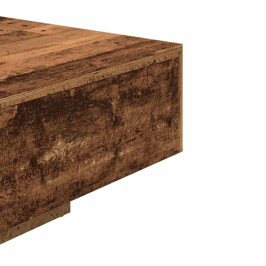 Salontafel 85x55x31 cm bewerkt hout oud houtkleurig