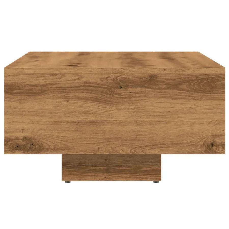 Salontafel 85x55x31 cm bewerkt hout artisanaal eikenkleurig