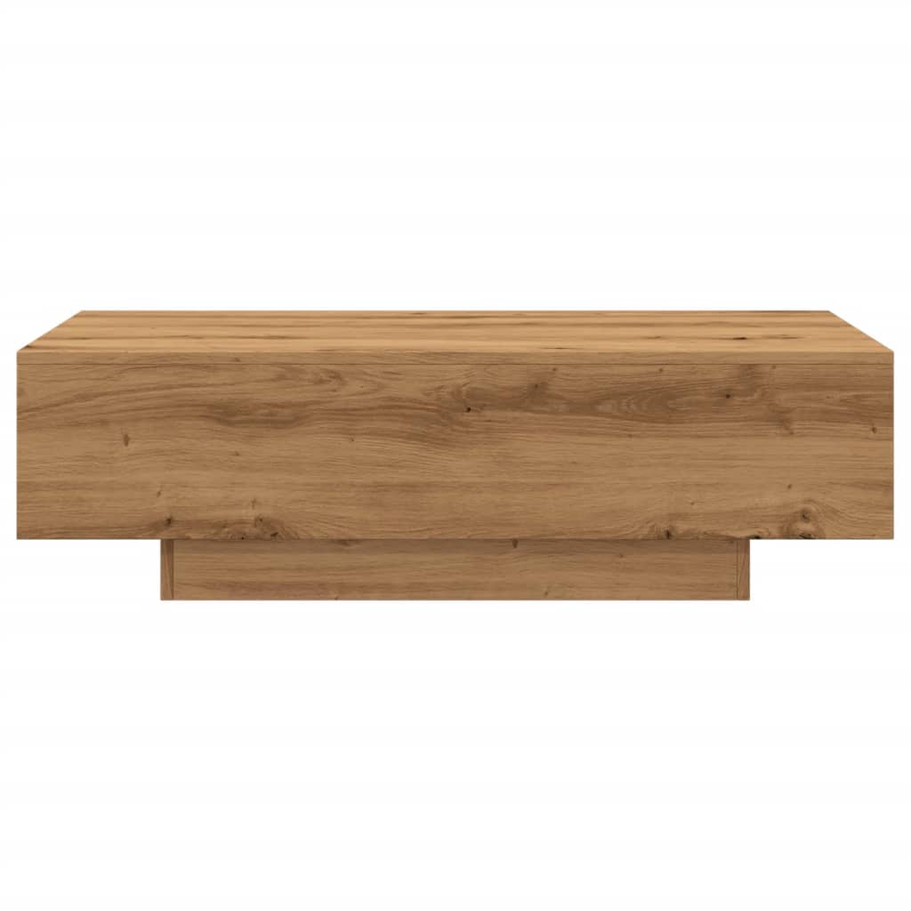 Salontafel 100x49,5x31 cm bewerkt hout artisanaal eikenkleur