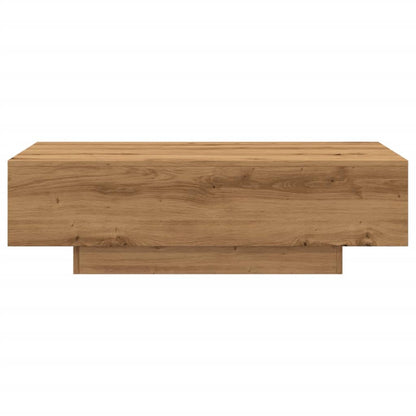 Salontafel 100x49,5x31 cm bewerkt hout artisanaal eikenkleur