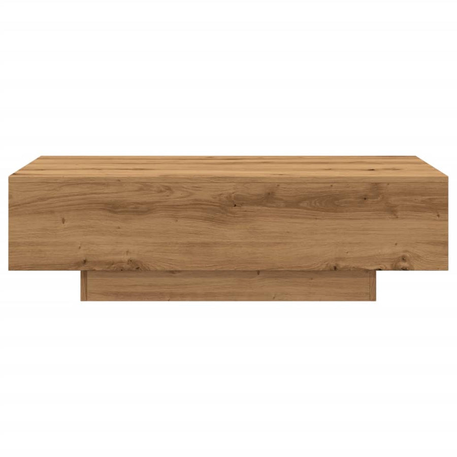 Salontafel 100x49,5x31 cm bewerkt hout artisanaal eikenkleur