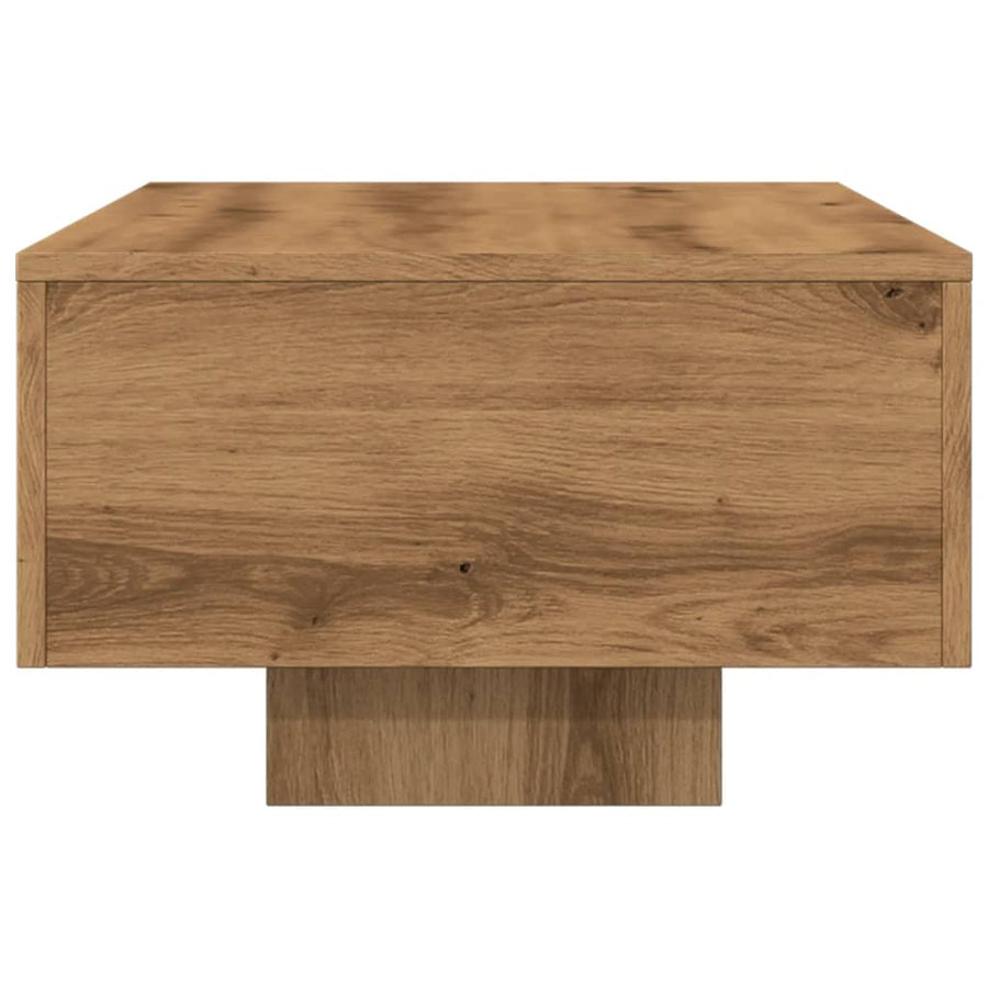 Salontafel 100x49,5x31 cm bewerkt hout artisanaal eikenkleur