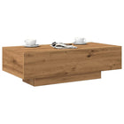 Salontafel 100x49,5x31 cm bewerkt hout eikenkleur
