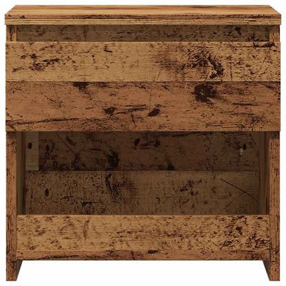 Nachtkastjes 2 st 40x30x39 cm bewerkt hout oud houtkleurig