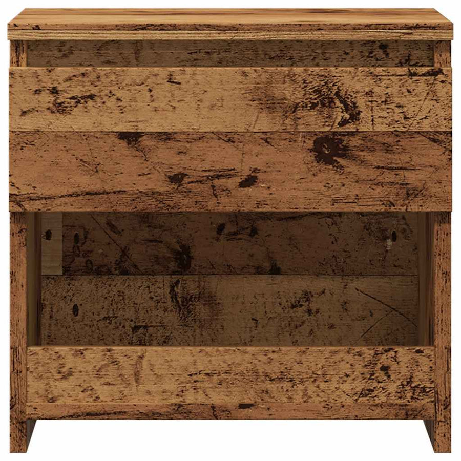Nachtkastjes 2 st 40x30x39 cm bewerkt hout oud houtkleurig
