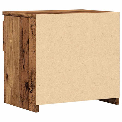 Nachtkastjes 2 st 40x30x39 cm bewerkt hout oud houtkleurig