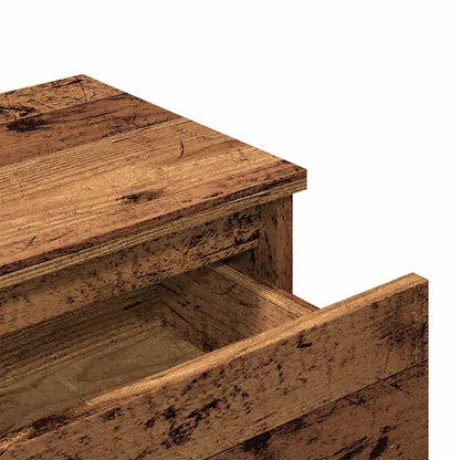 Nachtkastjes 2 st 40x30x39 cm bewerkt hout oud houtkleurig