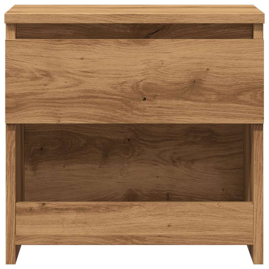 Nachtkastjes 2 st 40x30x39 cm bewerkt hout artisanaal eiken