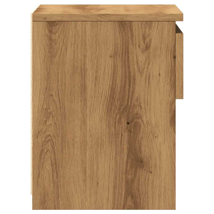 Nachtkastjes 2 st 40x30x39 cm bewerkt hout artisanaal eiken