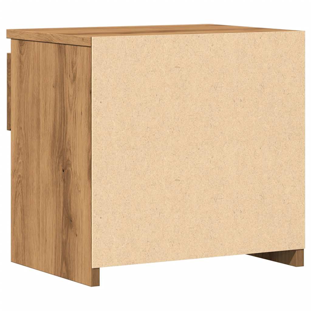 Nachtkastjes 2 st 40x30x39 cm bewerkt hout artisanaal eiken