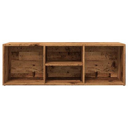 Schoenenopbergbank 105x35x35 cm bewerkt hout oud houtkleurig