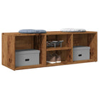 Schoenenopbergbank 105x35x35 cm bewerkt hout