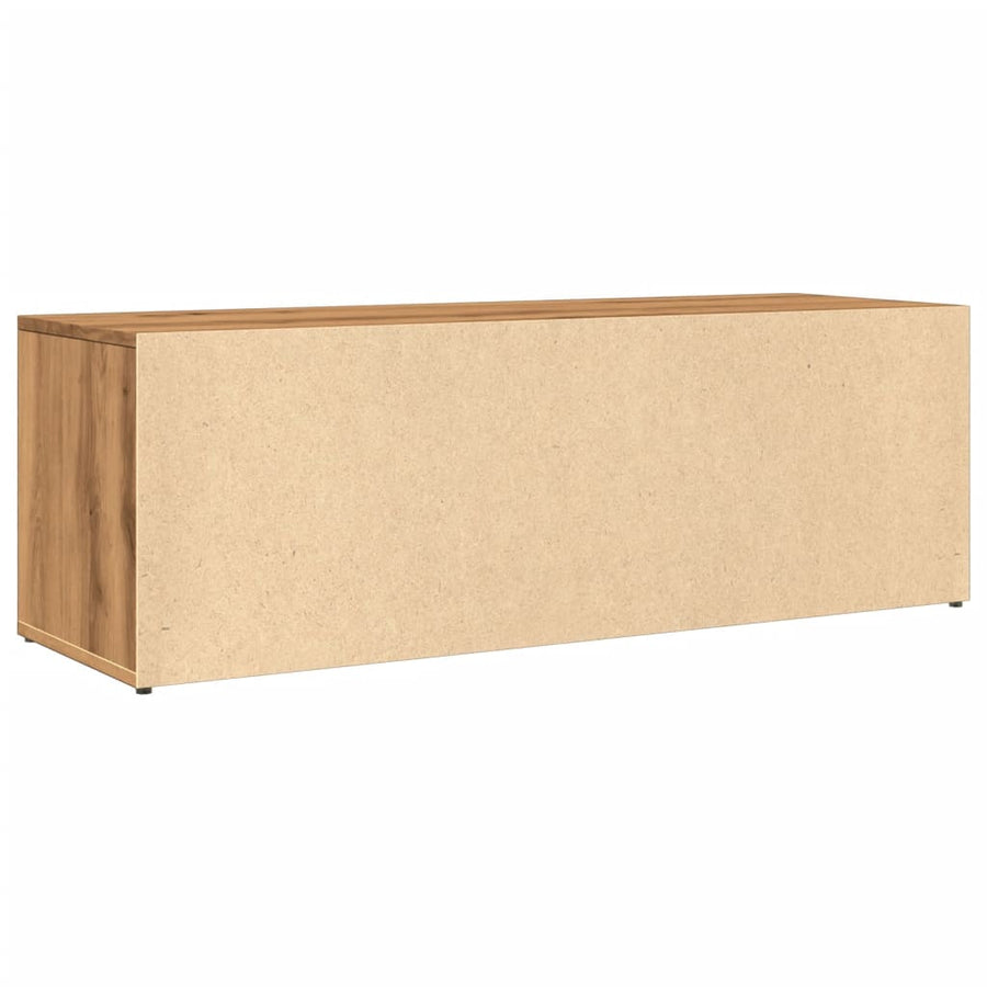 Schoenenopbergbank 105x35x35 cm bewerkt hout artisanaal eiken