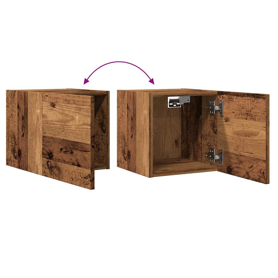 Tv-wandmeubel 30,5x30x30 cm oud houtkleurig