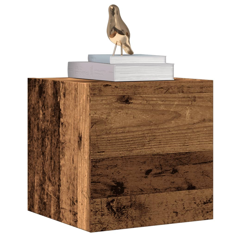 Tv-wandmeubel 30,5x30x30 cm oud houtkleurig