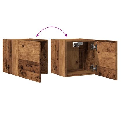 Tv-wandmeubelen 2 st 30,5x30x30 cm oud houtkleurig