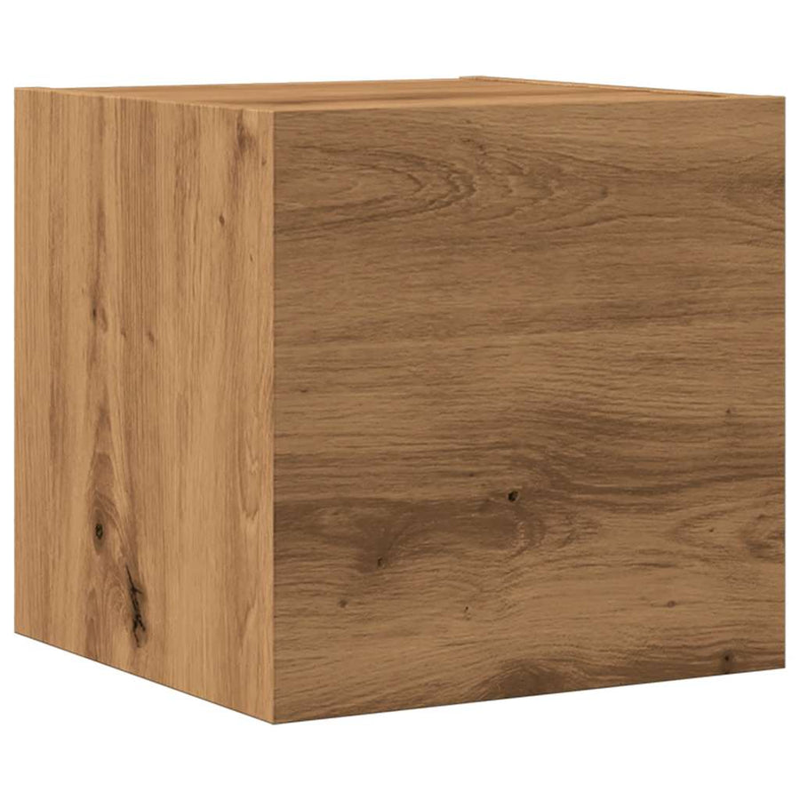 Tv-wandmeubel 30,5x30x30 cm artisanaal eikenkleurig
