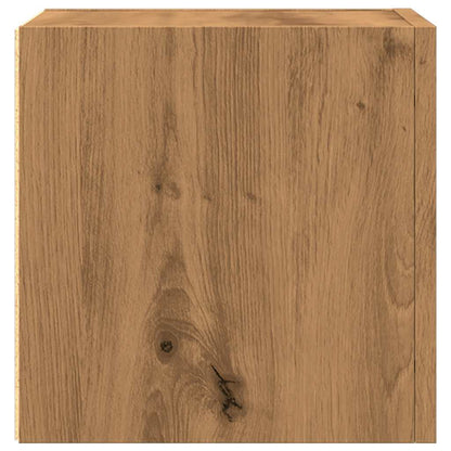 Tv-wandmeubel 30,5x30x30 cm artisanaal eikenkleurig
