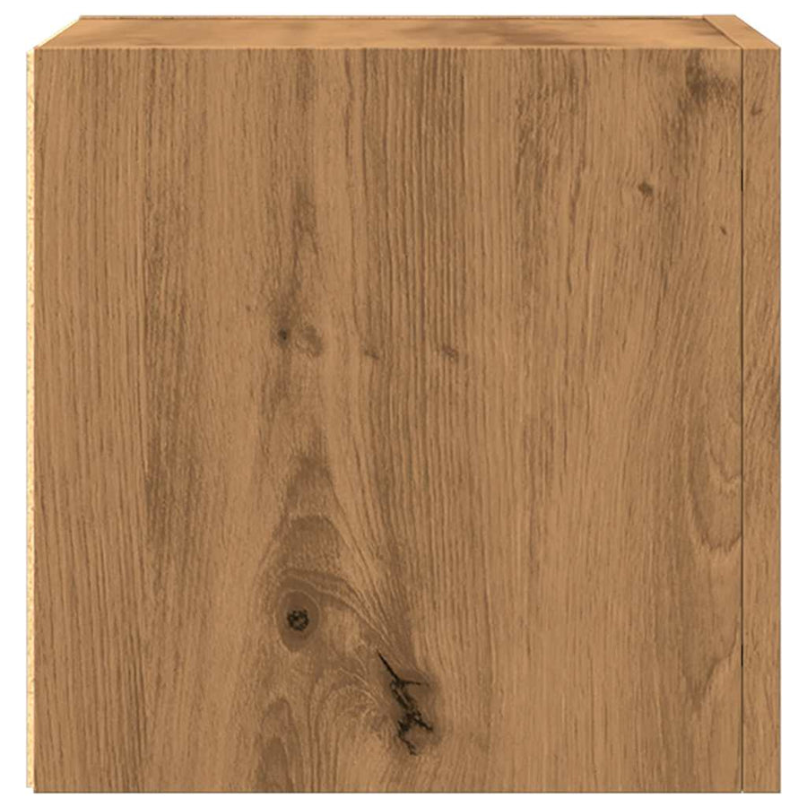 Tv-wandmeubel 30,5x30x30 cm artisanaal eikenkleurig