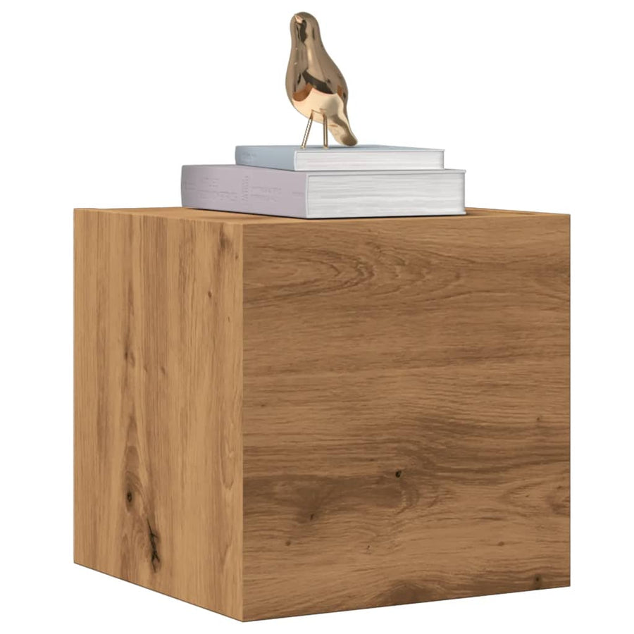 Tv-wandmeubel 30,5x30x30 cm artisanaal eikenkleurig