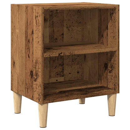 Nachtkastje 40x30x50 cm bewerkt hout oud houtkleurig