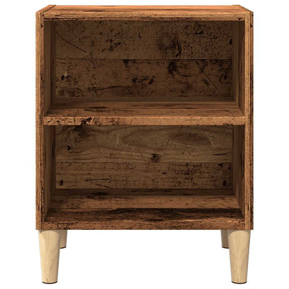 Nachtkastjes 2 st 40x30x50 cm bewerkt hout oud houtkleurig