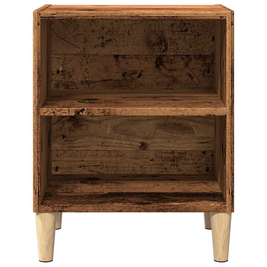 Nachtkastjes 2 st 40x30x50 cm bewerkt hout oud houtkleurig