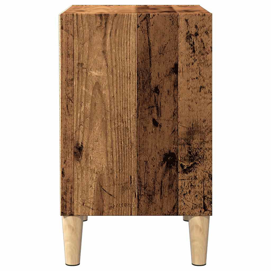 Nachtkastjes 2 st 40x30x50 cm bewerkt hout oud houtkleurig