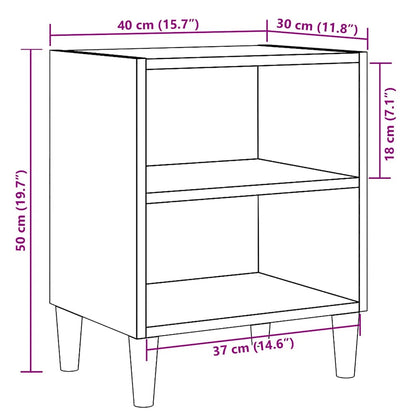 Nachtkastjes 2 st 40x30x50 cm bewerkt hout oud houtkleurig