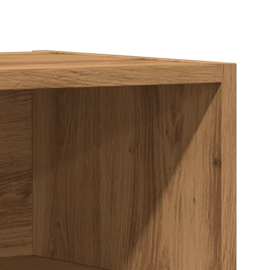 Nachtkastjes 2 st 40x30x50cm bewerkt hout artisanaal eikenkleur
