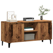 Tv-meubel 102x35x50 cm bewerkt hout oud houtkleurig