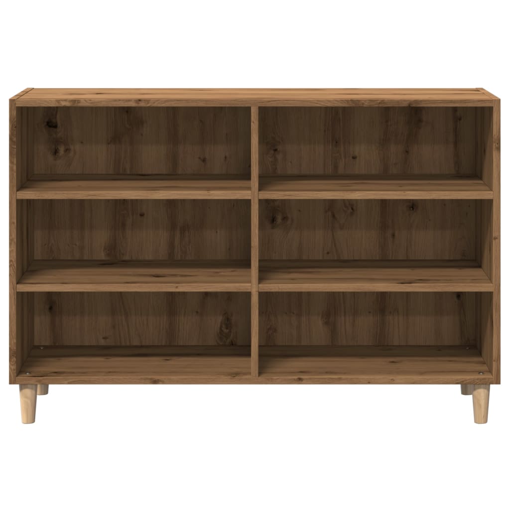 Dressoir 103,5x35x70 cm bewerkt hout artisanaal eikenkleurig