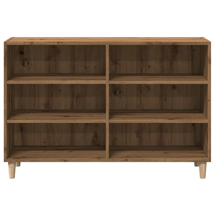 Dressoir 103,5x35x70 cm bewerkt hout artisanaal eikenkleurig