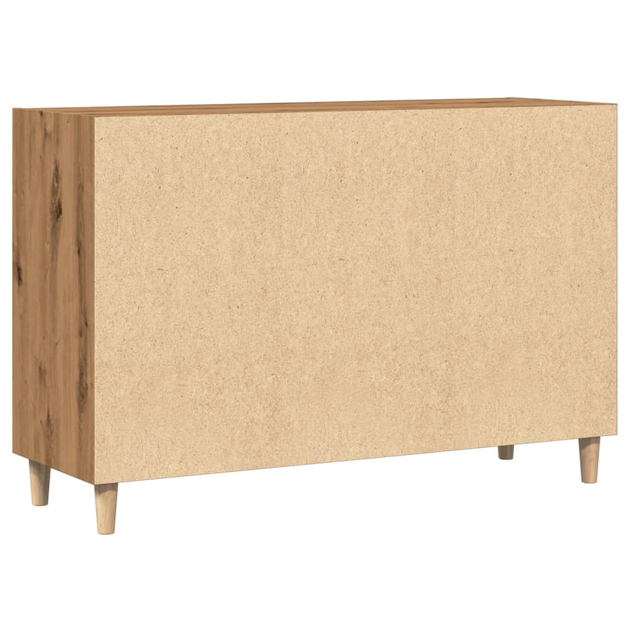 Dressoir 103,5x35x70 cm bewerkt hout artisanaal eikenkleurig