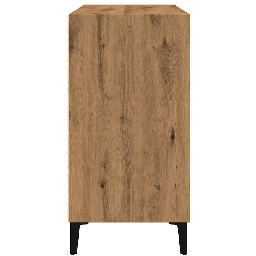 Dressoir 103,5x35x70 cm bewerkt hout artisanaal eikenkleurig