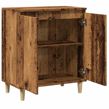 Dressoir 60x35x70 cm bewerkt hout oud houtkleurig